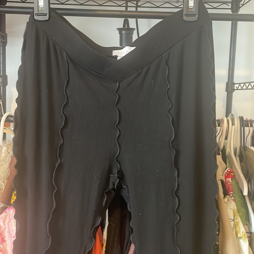 Isalis Leilani Lettuce Pants Black L - Picture 3 of 8